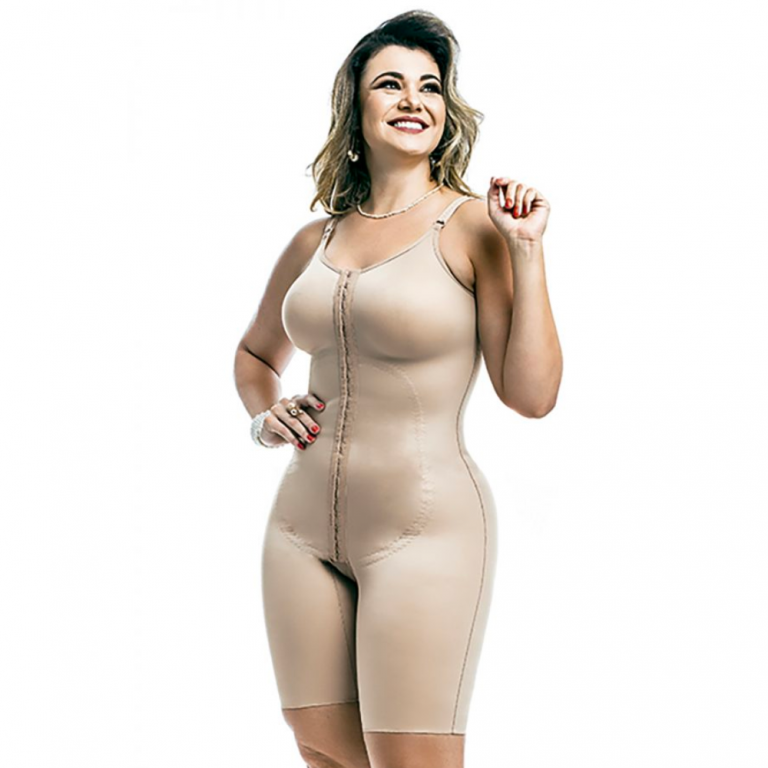 Above-Knee Body Shapewear with Pre-Moulded Cups